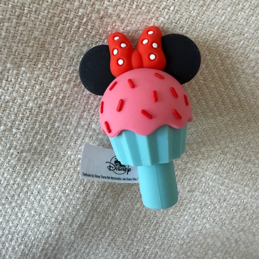 Disney Minnie Mouse Cupcake Bottle straw topper